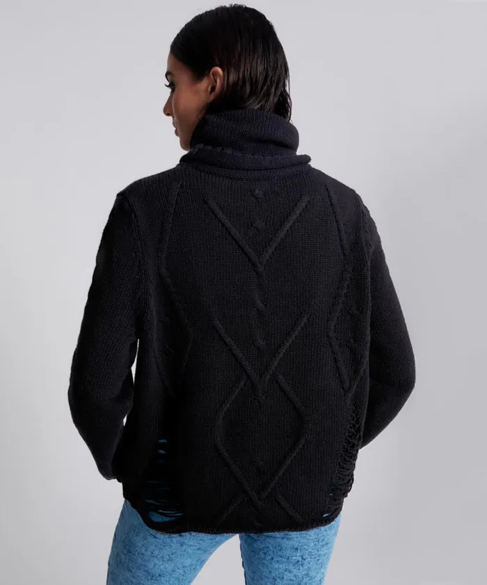 One Teaspoon Knitwear LADDERED ROLL NECK SWEATER 8211 Women One Teaspoon Knitwear LADDERED ROLL NECK SWEATER 8211 Women