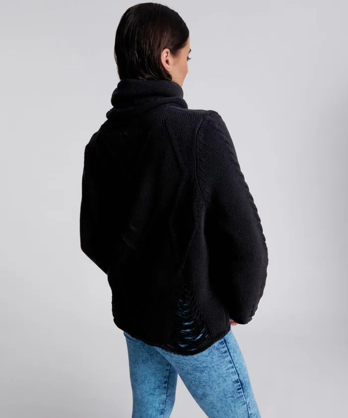 One Teaspoon Knitwear LADDERED ROLL NECK SWEATER 8211 Women One Teaspoon Knitwear LADDERED ROLL NECK SWEATER 8211 Women