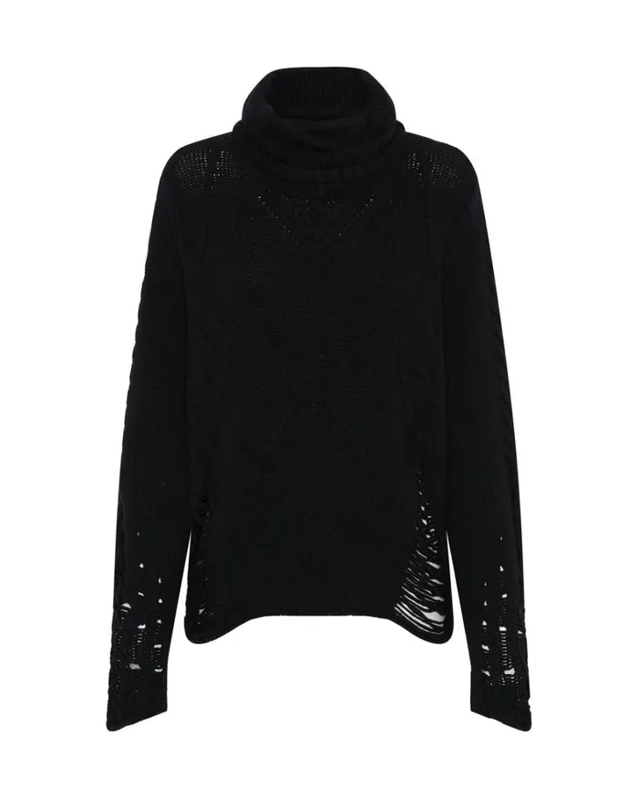 One Teaspoon Knitwear LADDERED ROLL NECK SWEATER 8211 Women One Teaspoon Knitwear LADDERED ROLL NECK SWEATER 8211 Women