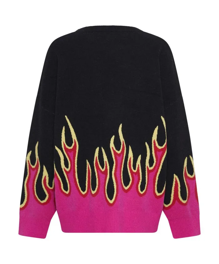 One Teaspoon Knitwear ON FIRE INTARSIA SWEATER 8211 Women One Teaspoon Knitwear ON FIRE INTARSIA SWEATER 8211 Women