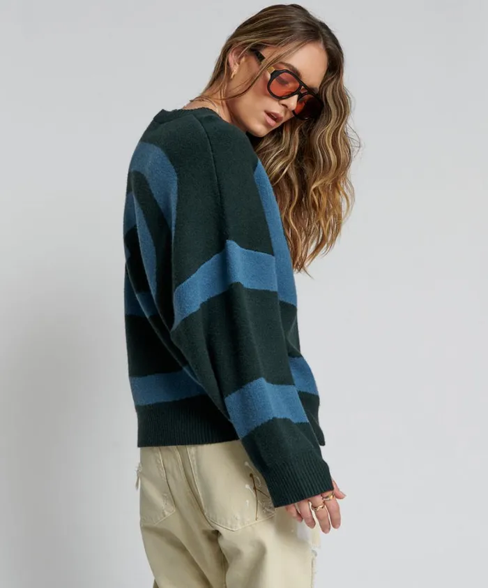One Teaspoon Knitwear VORTEX KNIT SWEATER GREEN 8211 Women