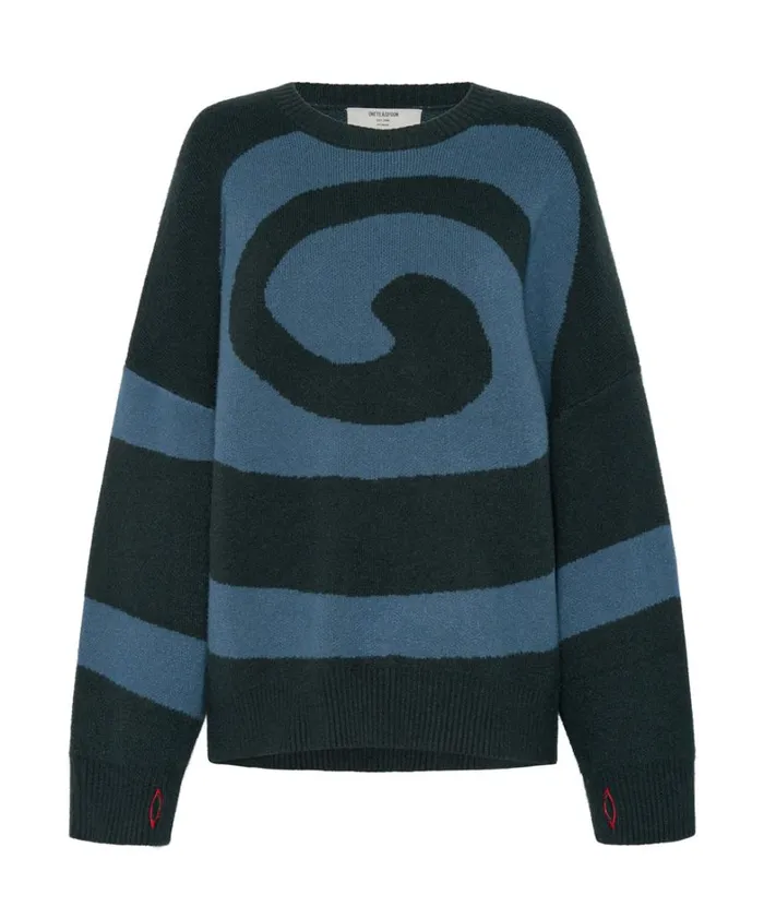 One Teaspoon Knitwear VORTEX KNIT SWEATER GREEN 8211 Women
