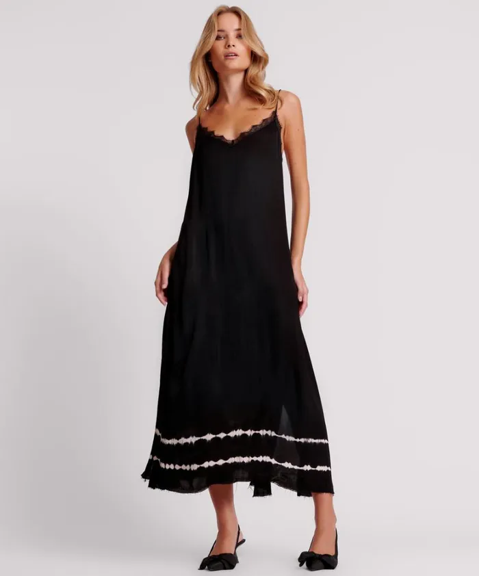 One Teaspoon Midi and Maxi Dresses ECLIPSE HAND DYED DELIRIOUS MAXI SLIP DRESS 8211 Women