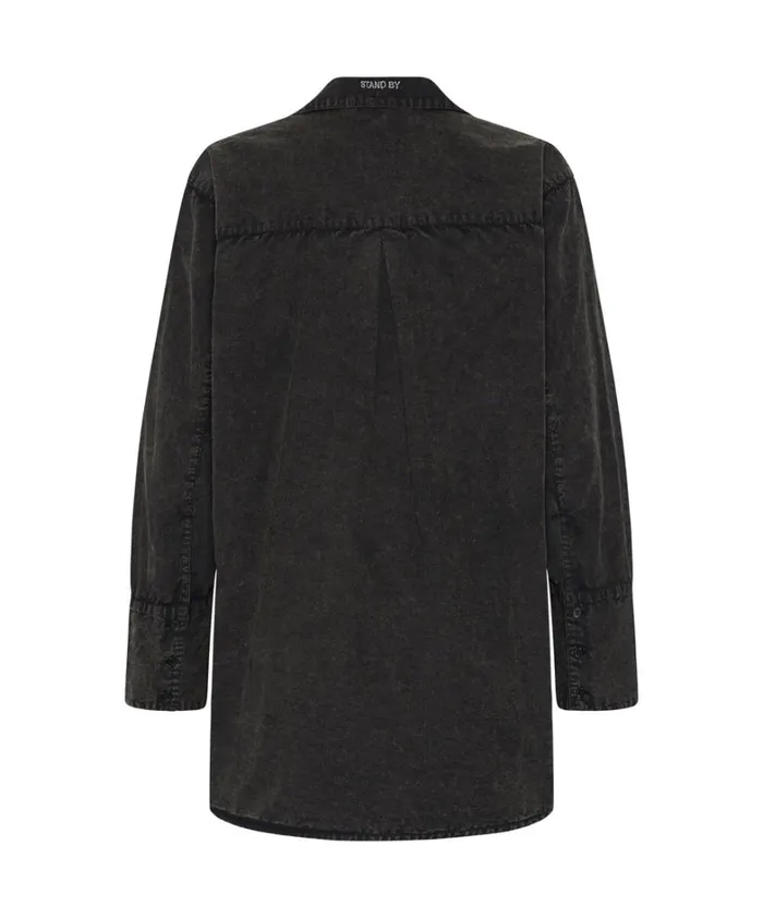 One Teaspoon Mini Dresses BLACKOUT TUXEDO SHIRT DRESS 8211 Women One Teaspoon Mini Dresses BLACKOUT TUXEDO SHIRT DRESS 8211 Women