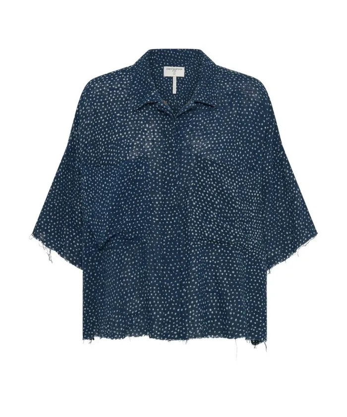 One Teaspoon Shirts BATIK SPOT HAND DYED MUSLIN CROPPED SHIRT 8211 Women One Teaspoon Shirts BATIK SPOT HAND DYED MUSLIN CROPPED SHIRT 8211 Women