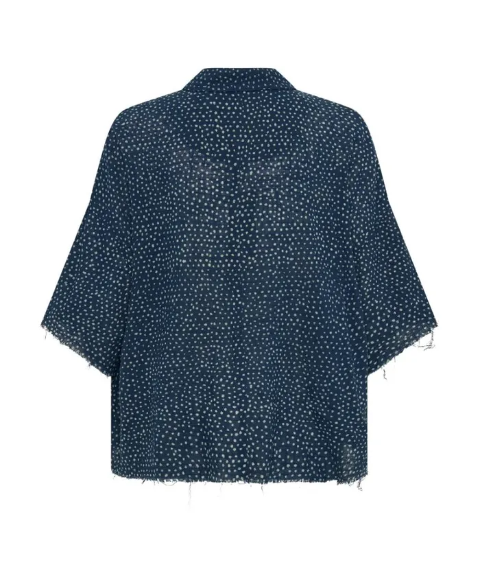 One Teaspoon Shirts BATIK SPOT HAND DYED MUSLIN CROPPED SHIRT 8211 Women One Teaspoon Shirts BATIK SPOT HAND DYED MUSLIN CROPPED SHIRT 8211 Women