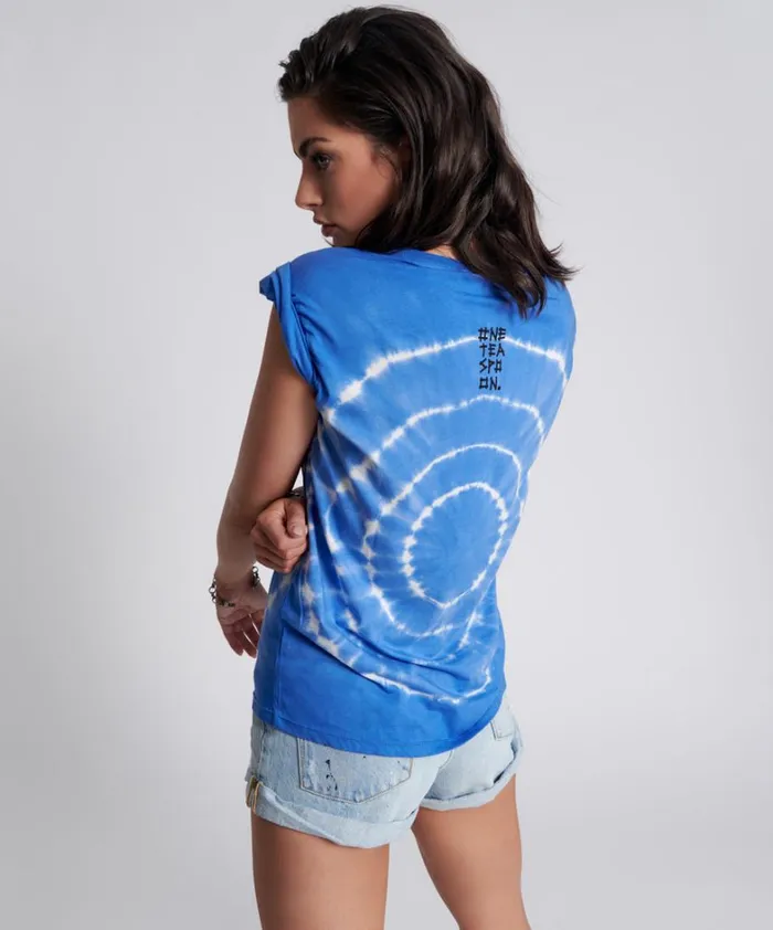 One Teaspoon Tees and Tanks HAND DYED LOGO ORGANIC CREW TEE 8211 Women