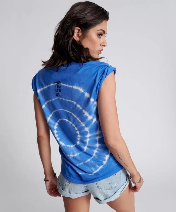 One Teaspoon Tees and Tanks HAND DYED LOGO ORGANIC CREW TEE 8211 Women