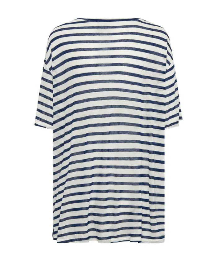 One Teaspoon Tees and Tanks LINEN STRIPE BOYFRIEND TEE 8211 Women One Teaspoon Tees and Tanks LINEN STRIPE BOYFRIEND TEE 8211 Women