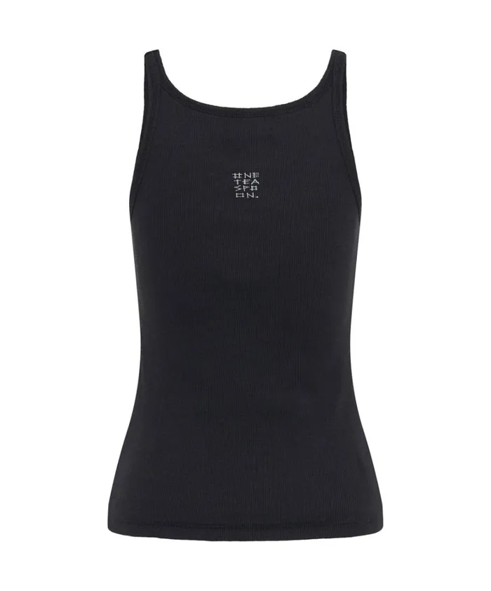One Teaspoon Tees and Tanks LOVE RIB SINGLET BLACK 8211 Women