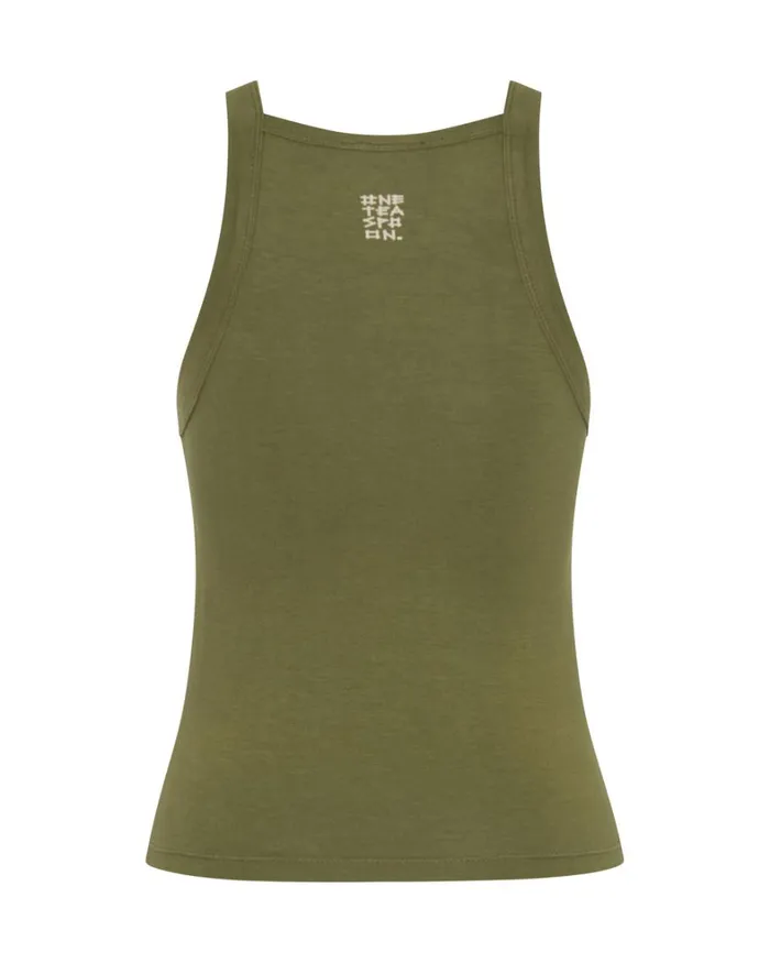 One Teaspoon Tees and Tanks MIAMI BAMBOO LOGO TANK KHAKI 8211 Women One Teaspoon Tees and Tanks MIAMI BAMBOO LOGO TANK KHAKI 8211 Women