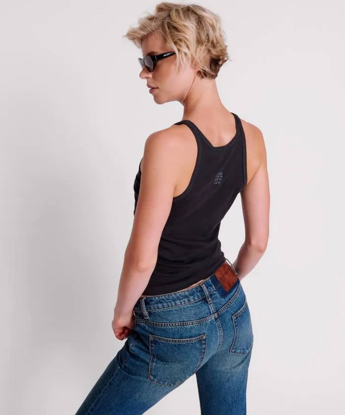 One Teaspoon Tees and Tanks ONETEASPOON FINE RIB SINGLET 8211 Women