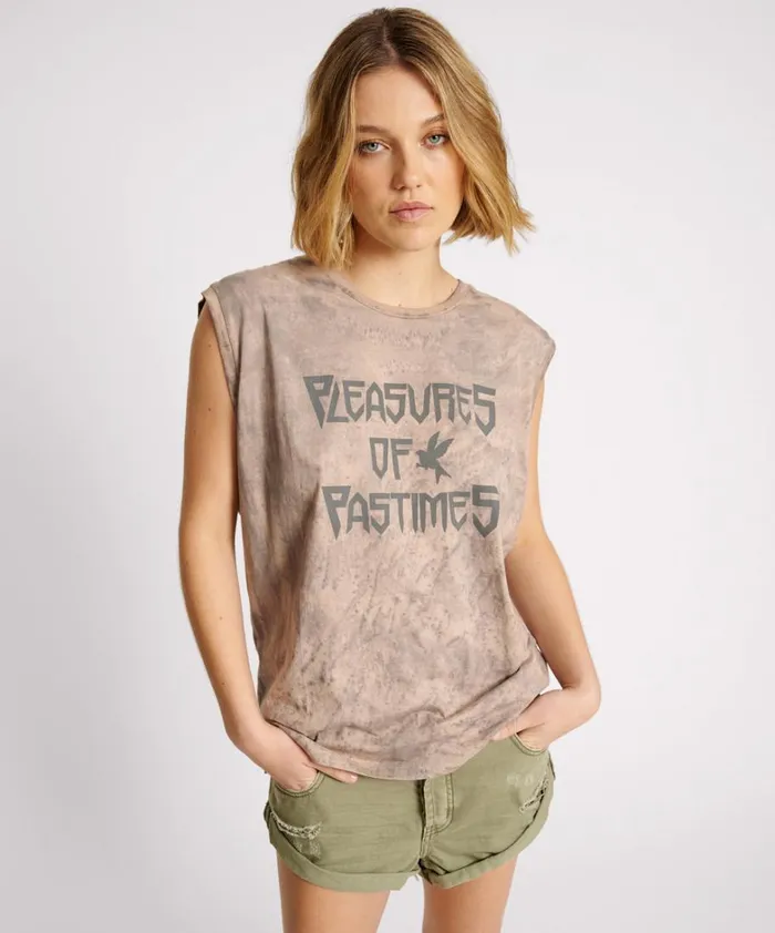 One Teaspoon Tees and Tanks PLEASURE SPLIT SEAM HAND DYED TANK 8211 Women