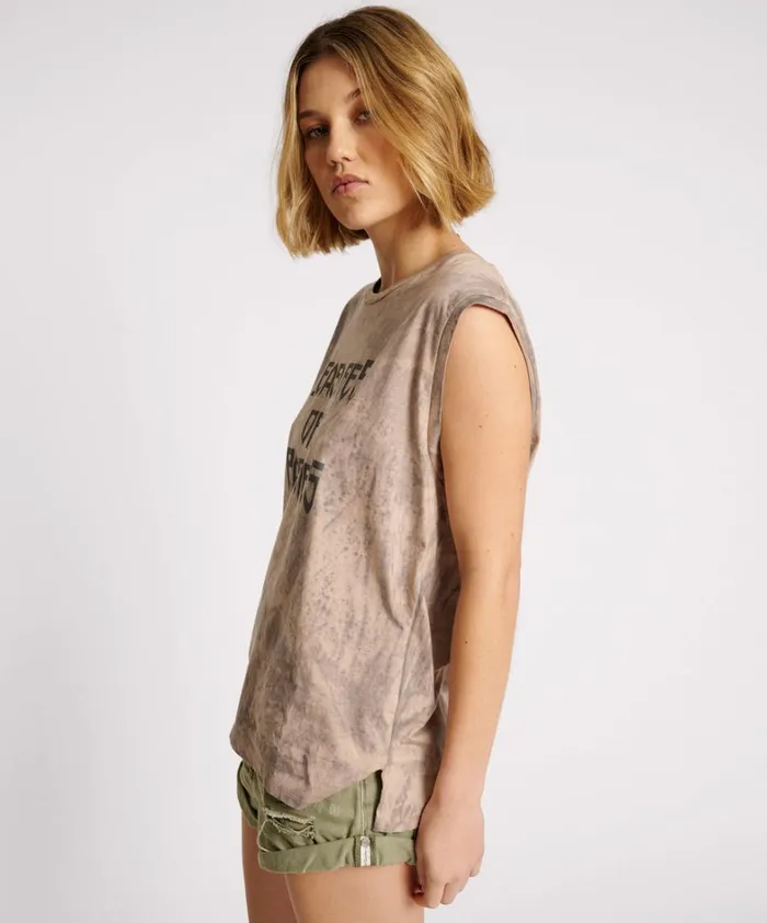 One Teaspoon Tees and Tanks PLEASURE SPLIT SEAM HAND DYED TANK 8211 Women One Teaspoon Tees and Tanks PLEASURE SPLIT SEAM HAND DYED TANK 8211 Women