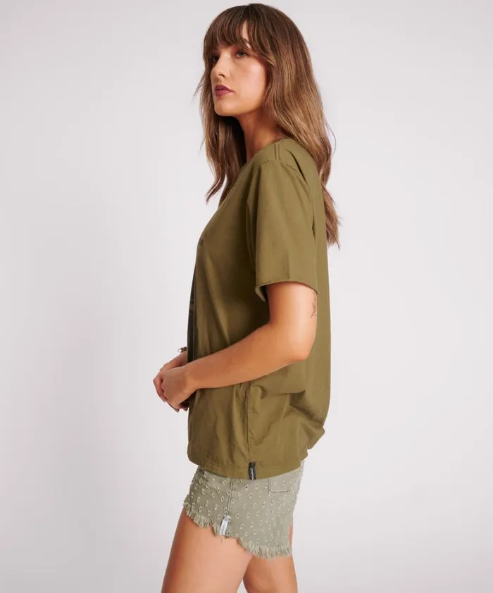 One Teaspoon Tees and Tanks ROLL LIKE THUNDER BOYFRIEND TEE 8211 Women