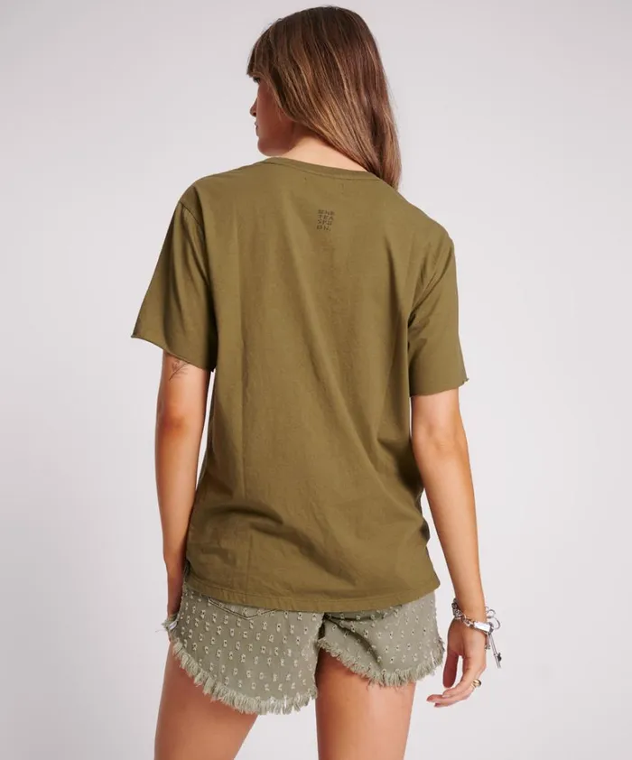 One Teaspoon Tees and Tanks ROLL LIKE THUNDER BOYFRIEND TEE 8211 Women
