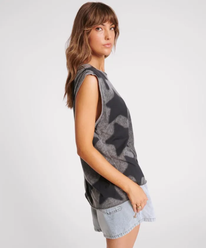 One Teaspoon Tees and Tanks STAR DUST OVERSIZED TANK 8211 Women