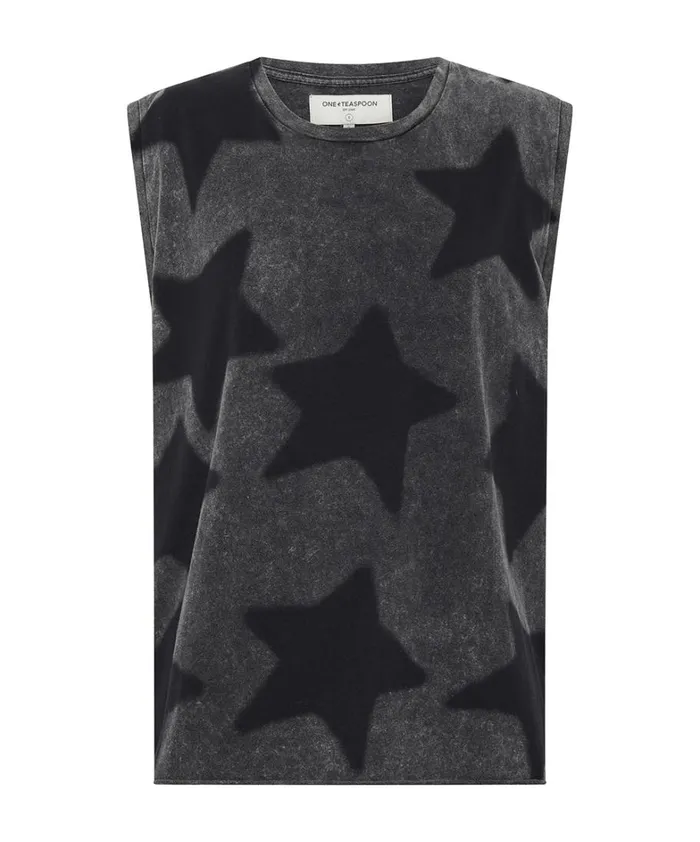 One Teaspoon Tees and Tanks STAR DUST OVERSIZED TANK 8211 Women