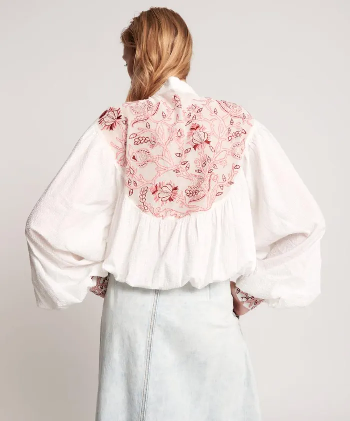 One Teaspoon Tops DESERT FLORAL EMBROIDERED GYPSY TOP 8211 Women
