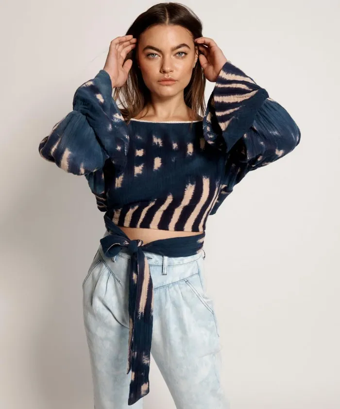 One Teaspoon Tops HAND TIE DYE SANTORINI NIGHTS TOP 8211 Women