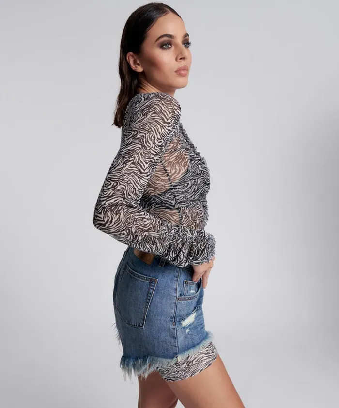 One Teaspoon Tops INTERFERENCE RUFFLE PARTY LONGSLEEVE TOP 8211 Women