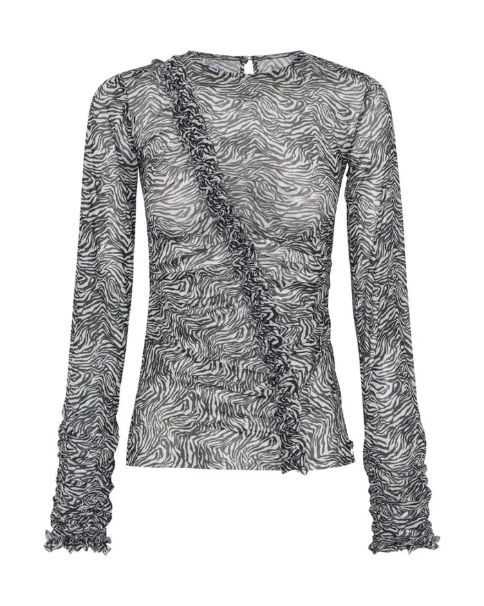 One Teaspoon Tops INTERFERENCE RUFFLE PARTY LONGSLEEVE TOP 8211 Women