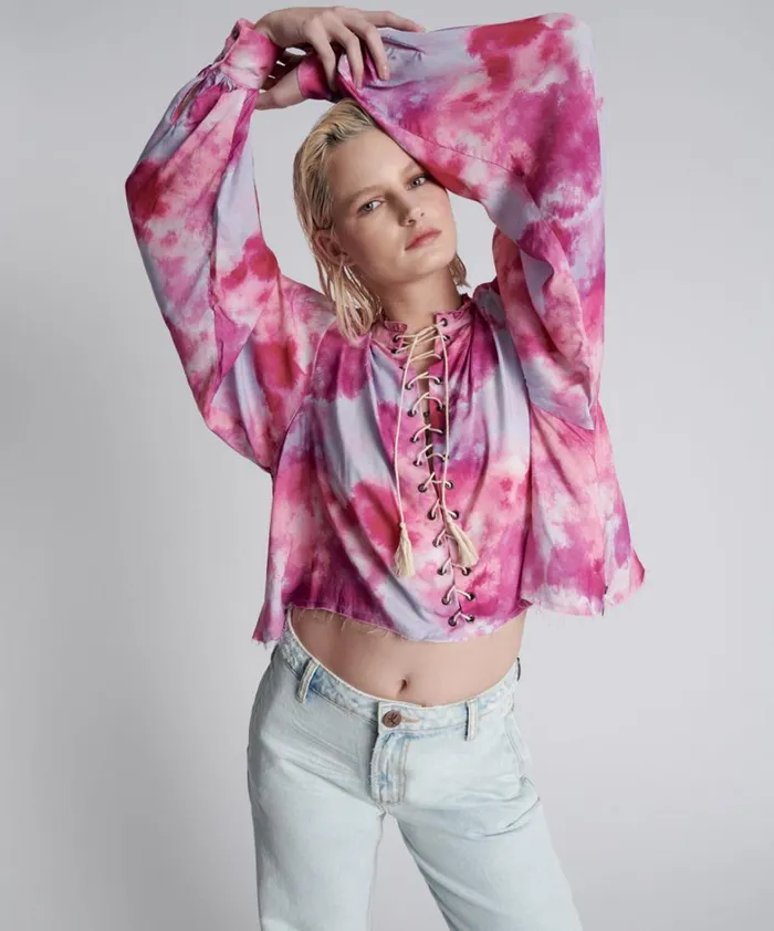 One Teaspoon Tops PINK TORNADO RECYCLED RHIANNON TOP 8211 Women