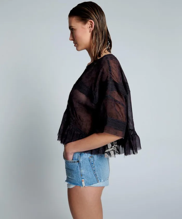 One Teaspoon Tops RIPPLE NIGHT DANCE TOP 8211 Women One Teaspoon Tops RIPPLE NIGHT DANCE TOP 8211 Women