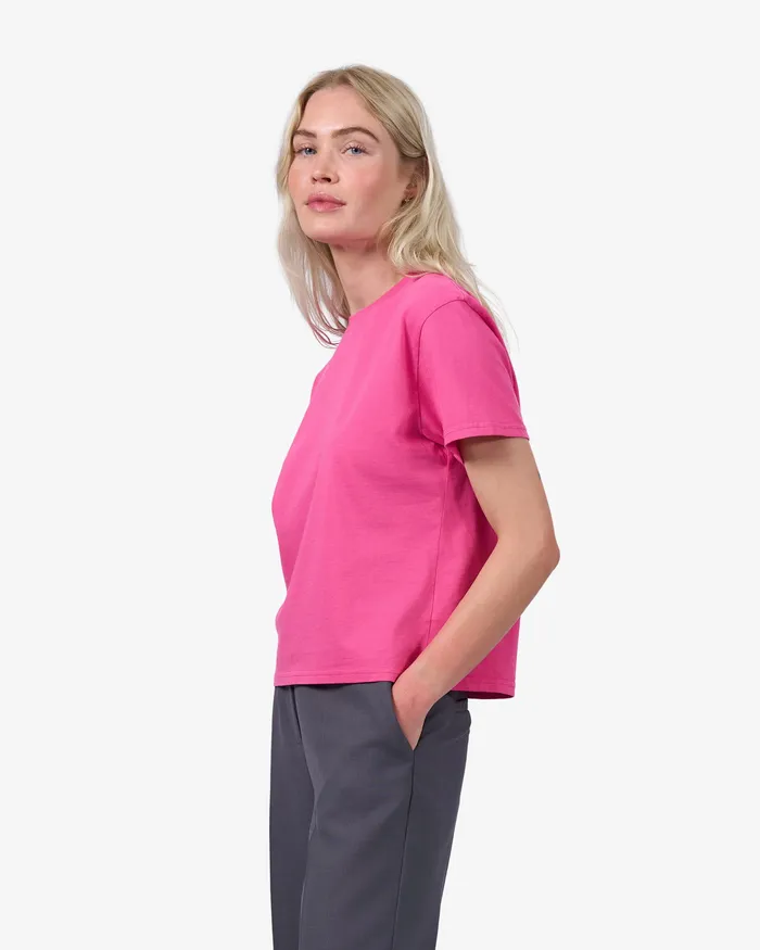 Organic Boxy Crop Tee 8211 Soft Yellow TShirts Colorfulstandard Women