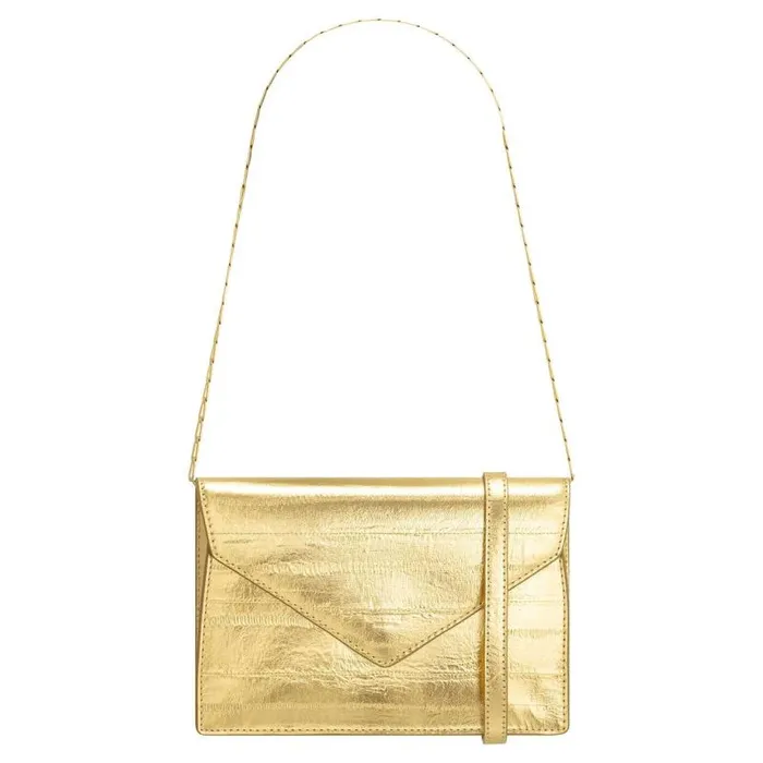 Oroton Clutches Women Mia Texture Clutch Gold Metallic