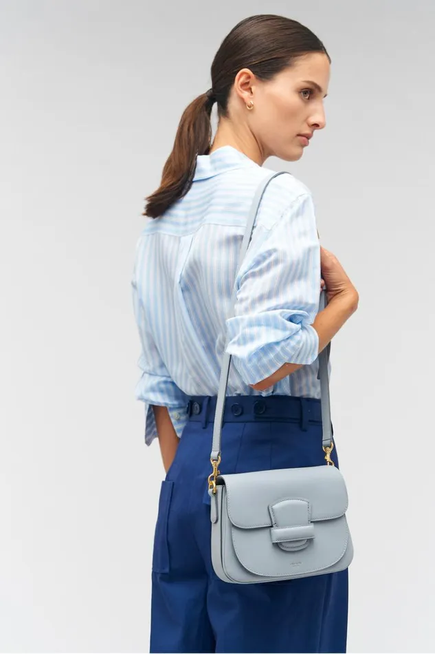 Oroton Crossbody Women Carter Small Day Bag Dusk Blue