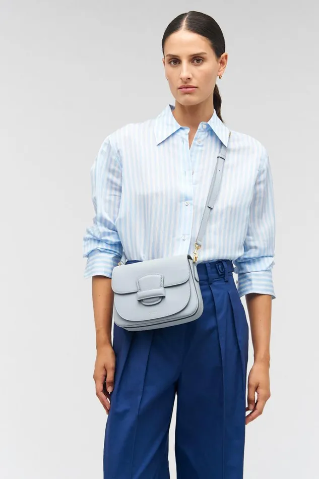 Oroton Crossbody Women Carter Small Day Bag Dusk Blue