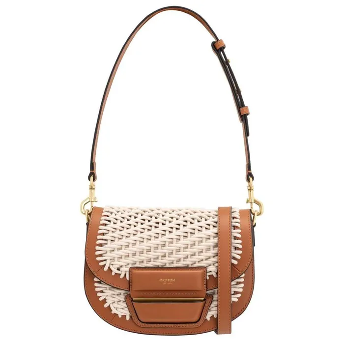 Oroton Crossbody Women Dahlia Collectable Saddle Bag Amber