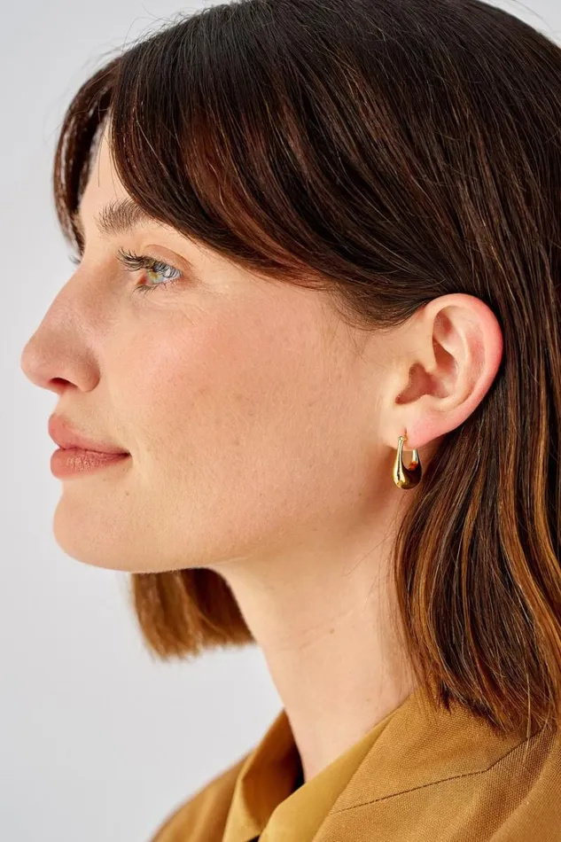 Oroton Earrings Jewellery Kora Hoops 18k Gold