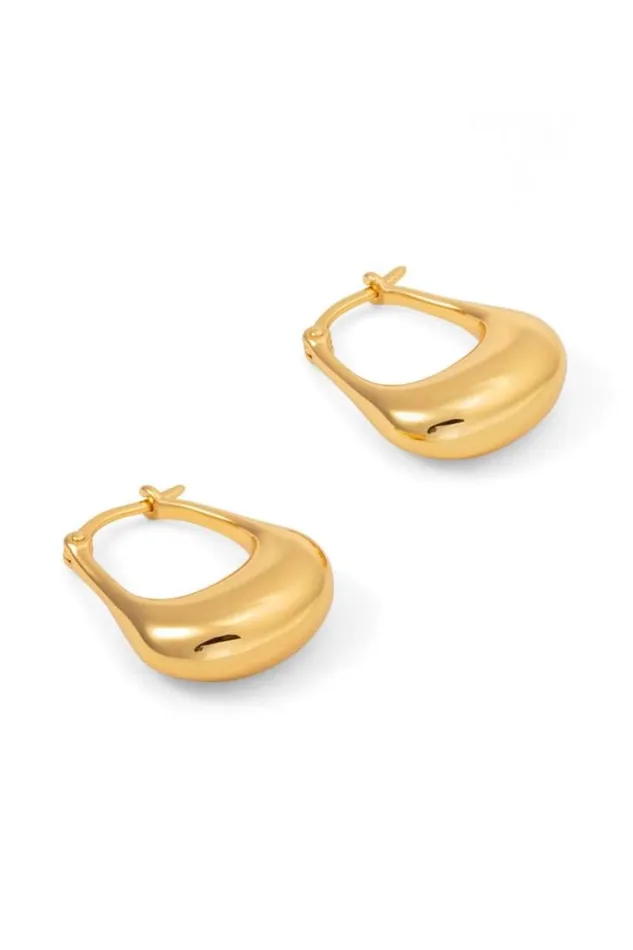Oroton Earrings Jewellery Kora Hoops 18k Gold