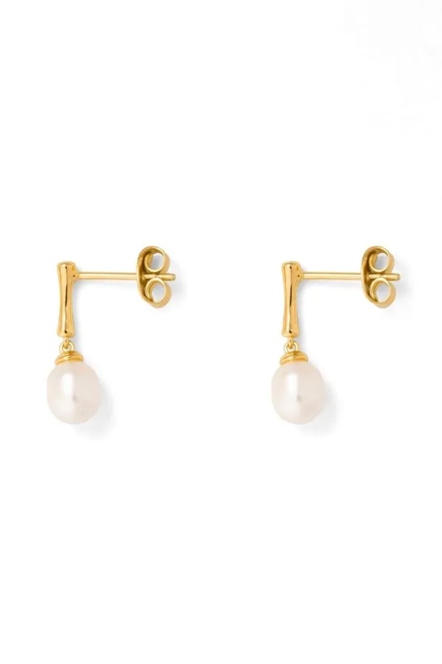 Oroton Earrings Jewellery Melody Drop Studs 18k Gold