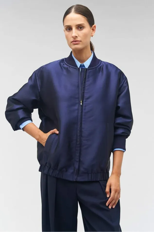 Oroton Jackets and Outerwear Women Longline Bomber North Sea