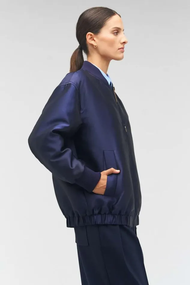 Oroton Jackets and Outerwear Women Longline Bomber North Sea