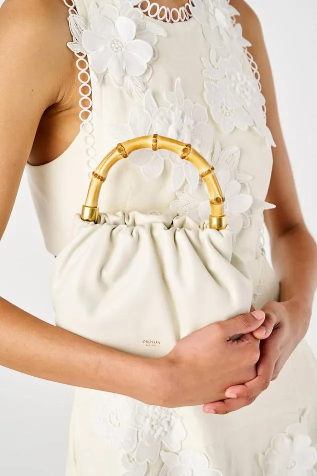 Oroton Mini Bags Women Gretel Mini Top Handle Clotted Cream