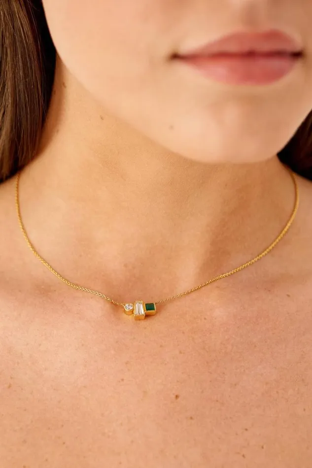 Oroton Necklaces Jewellery Calypso Onyx Necklace 18k Gold