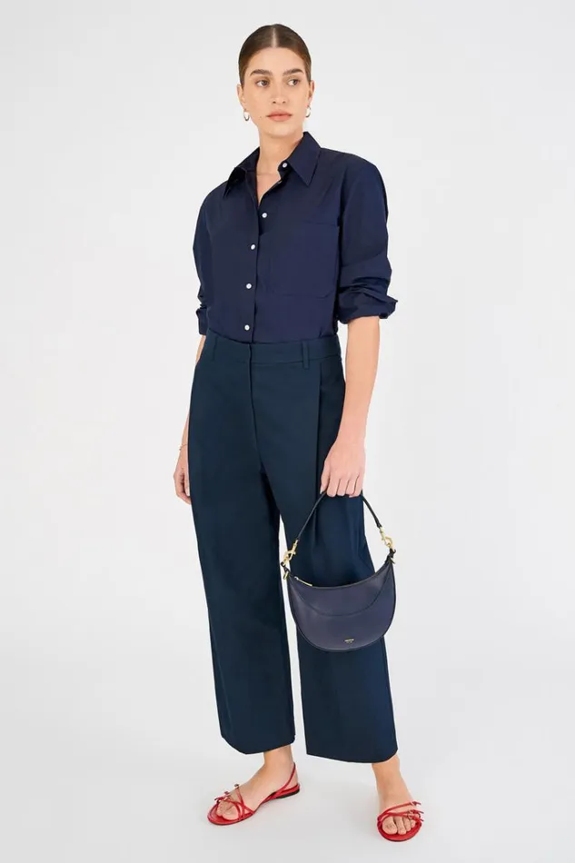 Oroton Pants Women Twill Pleat Pant North Sea