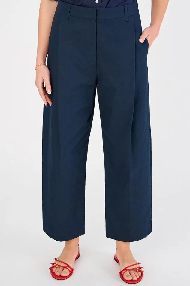 Oroton Pants Women Twill Pleat Pant North Sea