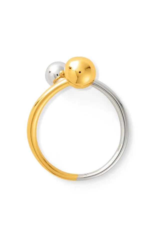 Oroton Rings Jewellery Sphere Split Ring Goldsilver