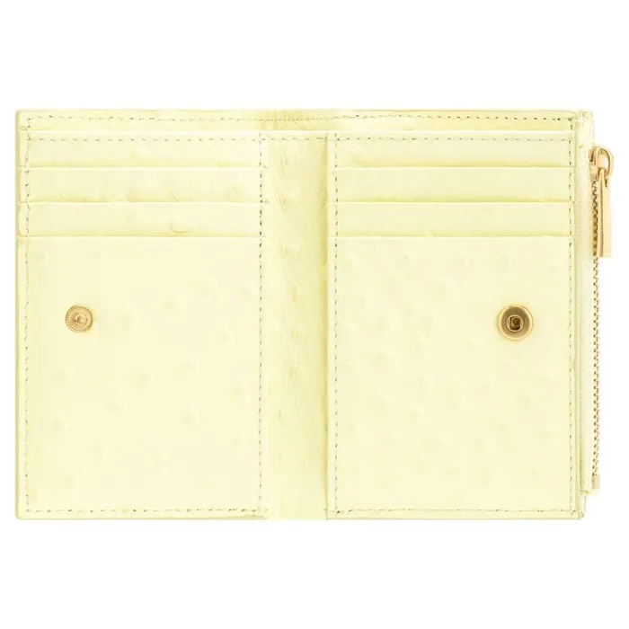 Oroton Wallets Accessories Jemima Texture 10 Credit Card Mini Zip Wallet Lemon Butter