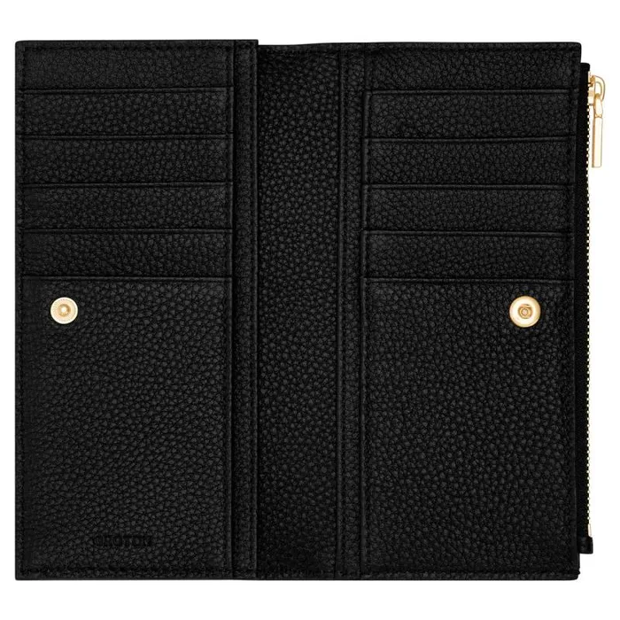 Oroton Wallets Accessories Margot Zip Fold Wallet Black