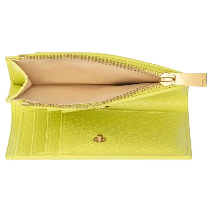 Oroton Wallets Accessories Mia Texture 10 Credit Card Mini Zip Wallet Sicily Yellow