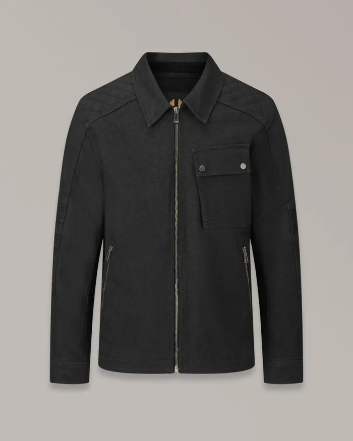 Overshirts Men Belstaff Outrider Motorcycle Overshirt Black