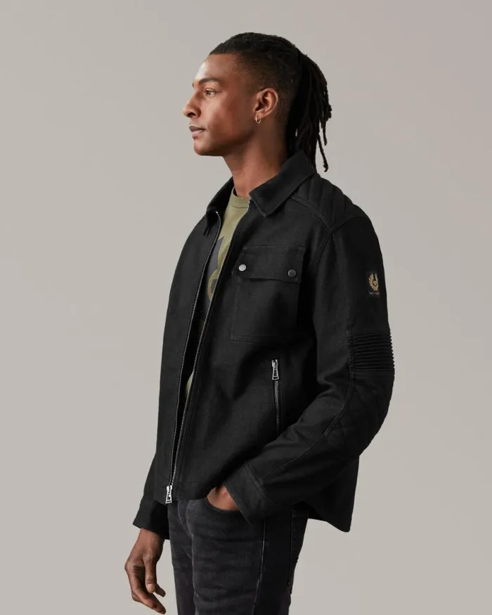 Overshirts Men Belstaff Outrider Motorcycle Overshirt Black Overshirts Men Belstaff Outrider Motorcycle Overshirt Black