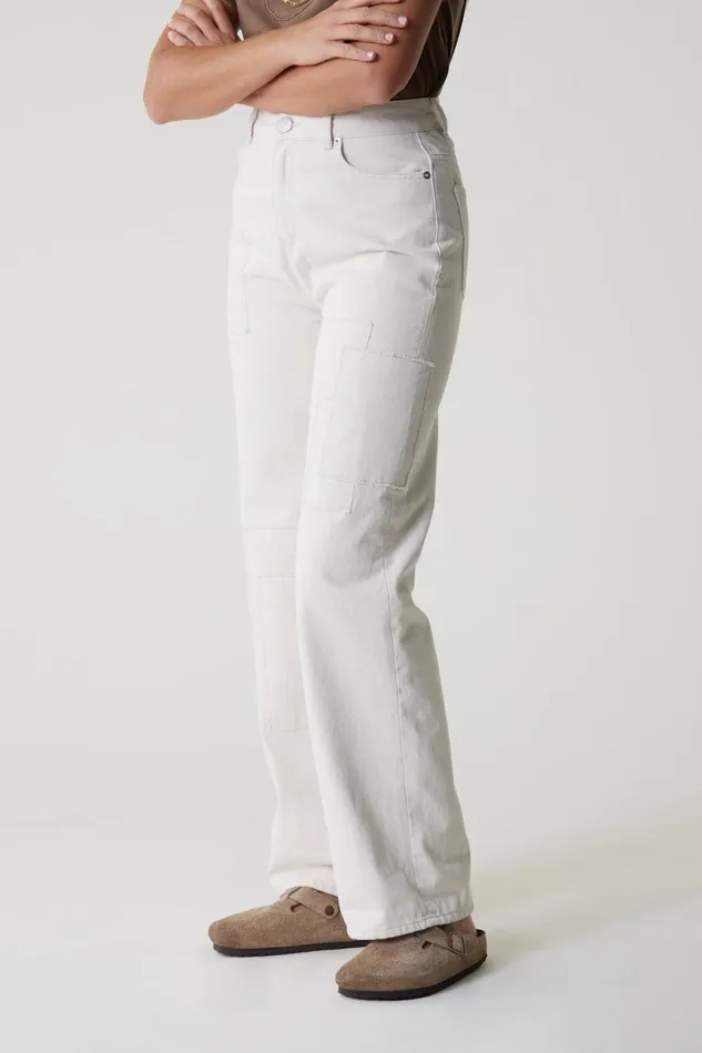 Pants and Jeans Women Leon and Harper Francois Multi Jeans Off White