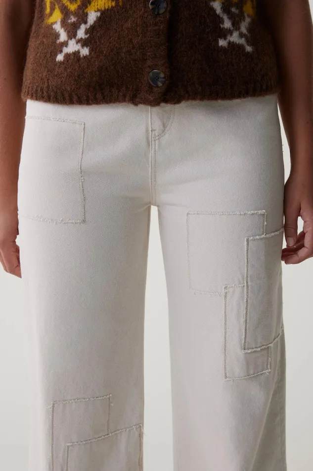 Pants and Jeans Women Leon and Harper Francois Multi Jeans Off White